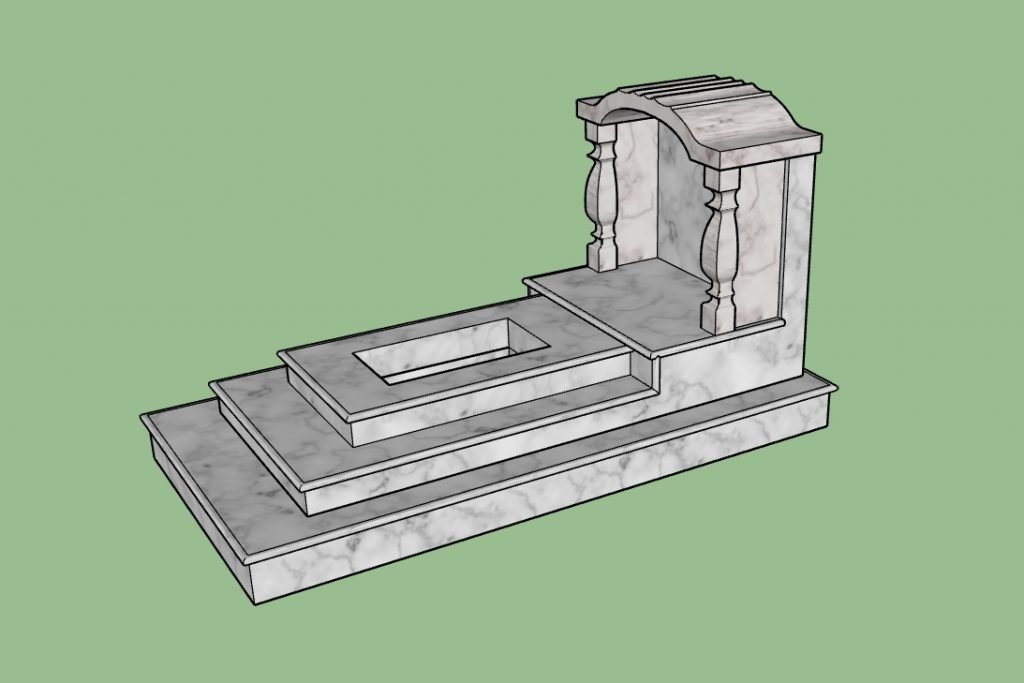 Mẫu mộ ốp đá mái vòm Đời Lý (Ảnh: BĐAV)
