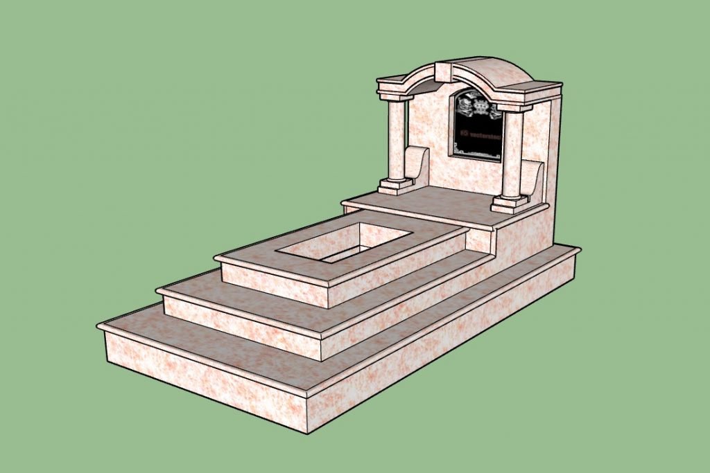 Mẫu mộ Ốp đá mái vòm kiểu Ninh Vân (Ảnh: BĐAV)